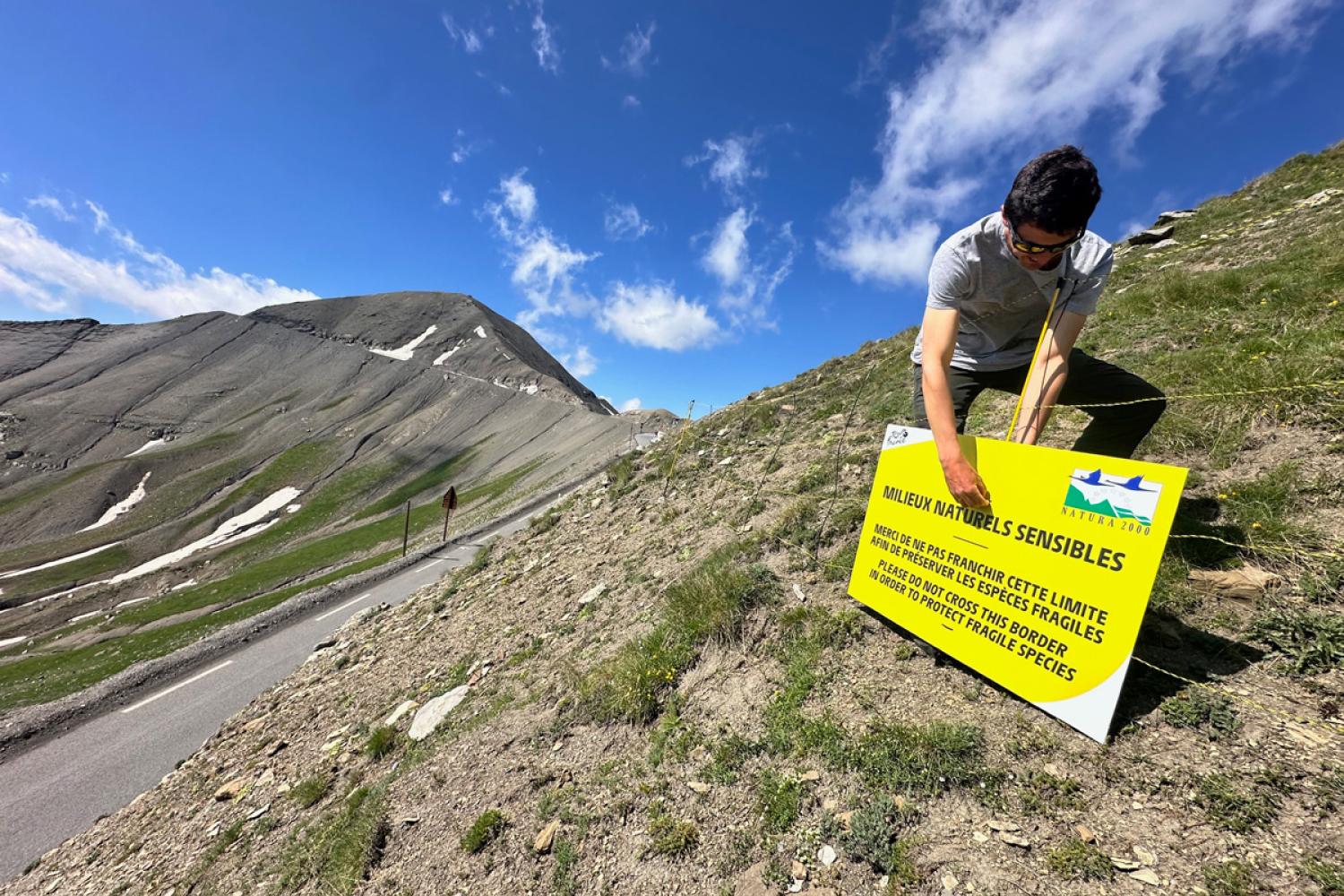 Le Tour de France 2024 s'engage pour la préservation lors de son passage dans le Parc national du Mercantour © E. Gastaud / PnM